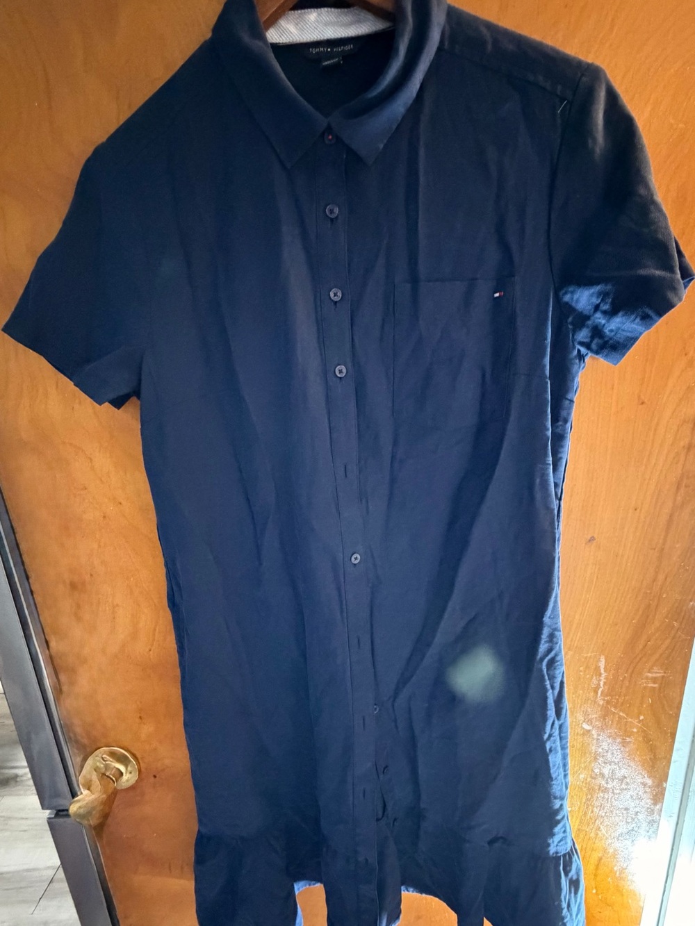 Tommy Hilfiger Men's Navy Short-Sleeve Button-Down Shirt